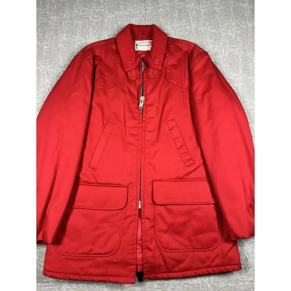 Vintage 1960s Ted Williams Sears Roebuck Red Hunting Jacket Insulated Large